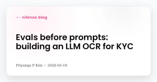 Evals before prompts: building an LLM OCR for KYC