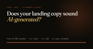 Show HN: A landing-page copy grader with no back end and no LLM