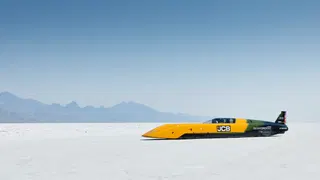 Two hydrogen-burning engines powered this car to a new land speed record