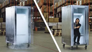  Heatwaves are getting so bad you can buy this portable 'human fridge' in Japan to save you from heatstroke —and it'll blast you with 41F air 