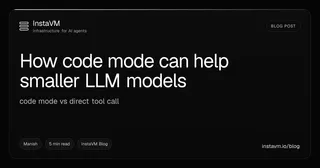Code mode can help smaller LLM models