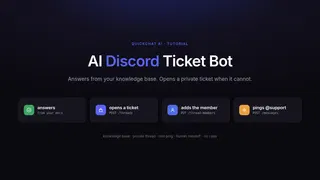AI Discord Ticket Bot: Answer First, Then Escalate (No Code)