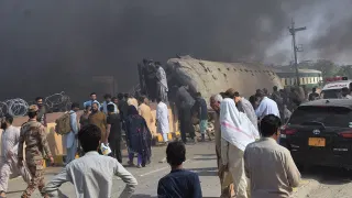 Deadly suicide blast rips through Pakistan train route, killing at least 23