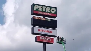 Illinois worker spent over six hours trapped in gas station sign too tall for fire truck ladders to reach