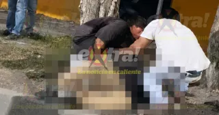 Motociclista vuela sobre topes y termina grave tras brutal impacto contra árbol en Zacatepec